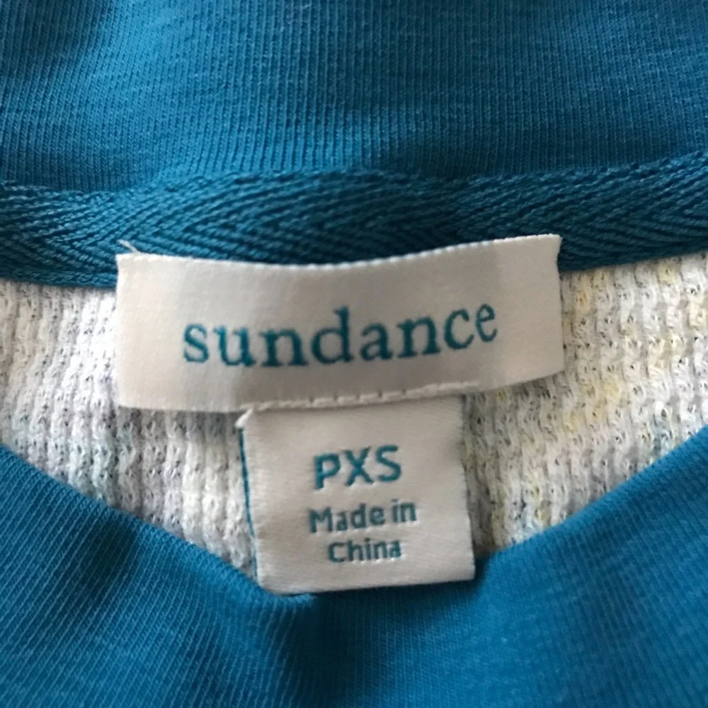 NWOT Blue and Yellow Sundance Paisley Long Sleeve - Picture 5 of 7